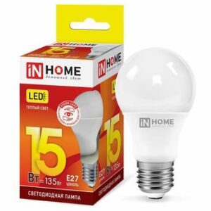Лампа светодиодная LED-A60-VC 15Вт 230В E27 3000К 1350лм IN HOME 4690612020266