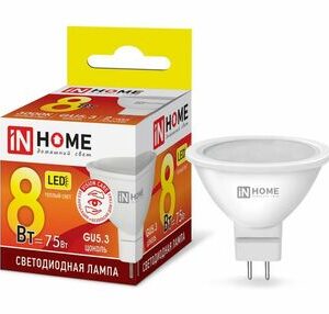 Лампа светодиодная LED-JCDR-VC 8Вт 230В GU5.3 3000К 720лм IN HOME 4690612020327