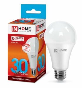 Лампа светодиодная LED-A70-VC 30Вт 230В E27 4000К 2700лм IN HOME 4690612024141