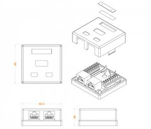 simple sb1-2-8p8c-c5e-sh-wh