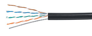 кабель витая пара (utp), категория 5e, 4 пары, одножильный (solid), для внешней прокладки, с металлическим тросом utp4-c5e-solid-sw-outdoor-40