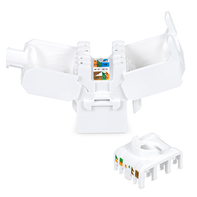 cabeus kj-rj45-cat.6a-180-tooless вставка keystone jack rj-45(8p8c).