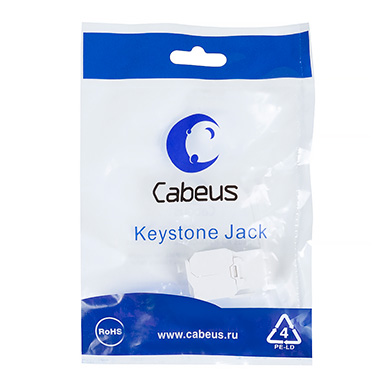 cabeus kj-rj45-cat.6a-180-tooless вставка keystone jack rj-45(8p8c).