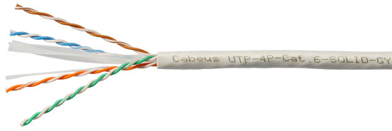 кабель витая пара (utp), 4 пары, категория 6, solid, pvc