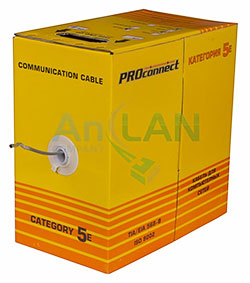 кабель ftp 4pr 26awg cat5e 305м cca proconnect