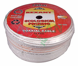 кабель sat 50 m, cu/al/cu, (75%), 75 ом, 100м., белый rexant