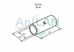 соединительная гильза (сг l-32мм) 35мм² (bn38) rexant