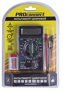 портативный мультиметр m832(dt832) proconnect