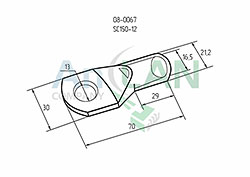 наконечник кольцевой (нк d13мм) 150мм² (sc150-12) rexant