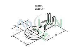 наконечник кольцевой (нк d6.2мм) 0.5-0.8мм? (dj431-6a) rexant