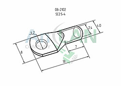 наконечник кольцевой (нк 7мм х d2.4мм) 2.5мм² (sc2.5-4) rexant