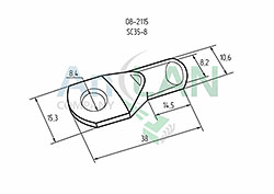 наконечник кольцевой (нк ø8.4мм) 35мм² (sc35-8) rexant