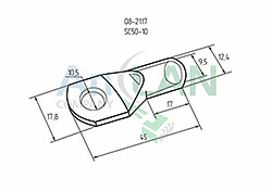 наконечник кольцевой (нк 17мм х d9.5мм) 50мм² (sc50-10) rexant