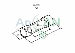 соединительная гильза изолированная (сги l-26мм) 1.5-2.5мм² (bv2, vb2) синий rexant