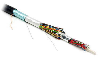 кабель витая пара экранированная ftp, категория 5, 25 пар, solid, для внешней прокладки