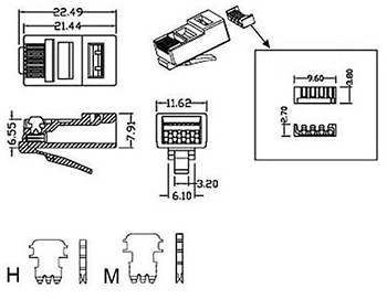 simple plug-8p8c-uv-c6-100